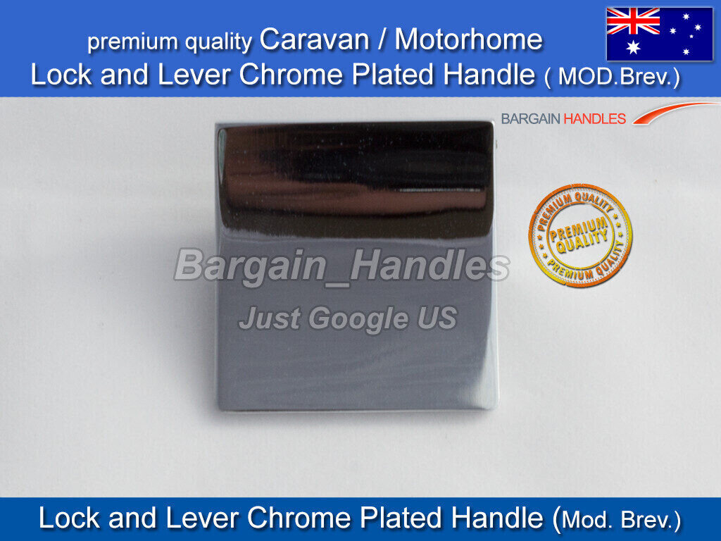Caravan lock and Lever ,Motorhome, Cupboard handle Chrome latch, mod.brev