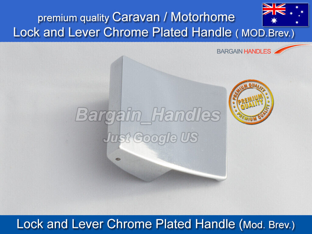 Caravan lock and Lever ,Motorhome, Cupboard handle Chrome latch, mod.brev