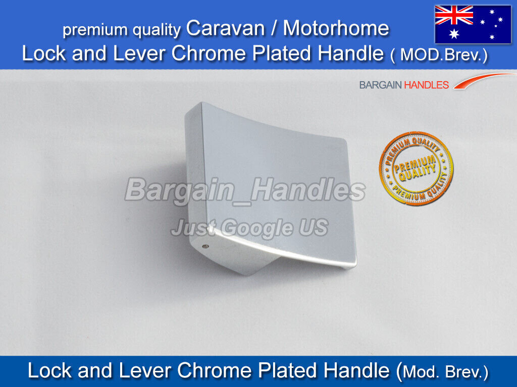 Caravan lock and Lever ,Motorhome, Cupboard handle Chrome latch, mod.brev
