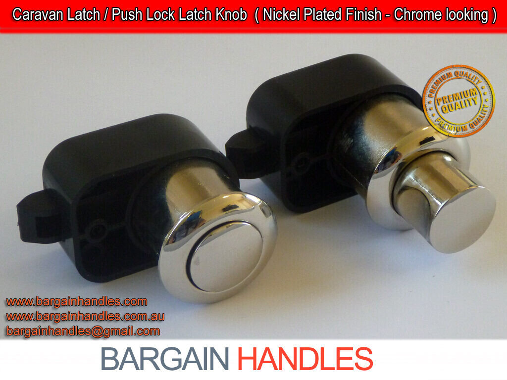 Caravan Door Push Lock Latch Chrome Caravan Motorhome Boat 15 x off Armstrong