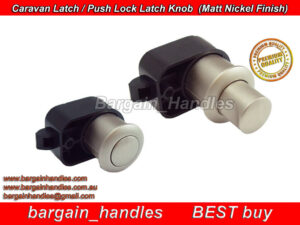 Caravan latch with push lock knob motorhomes RV's drawer cupboard cabinet doors