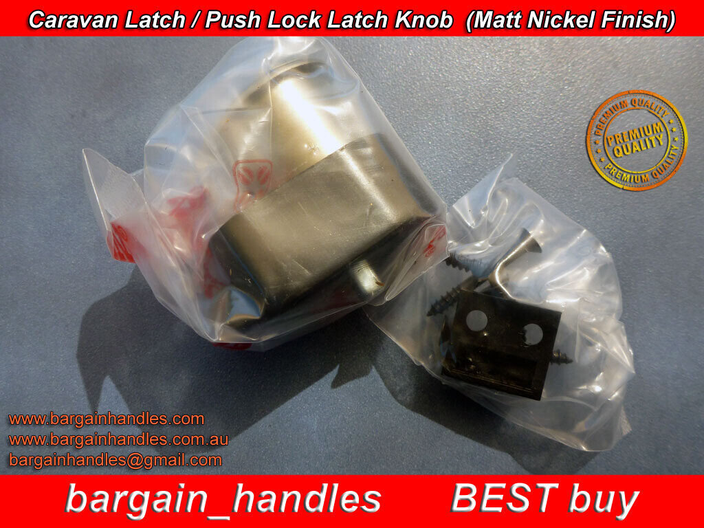 Caravan latch with push lock knob motorhomes RV's drawer cupboard cabinet doors