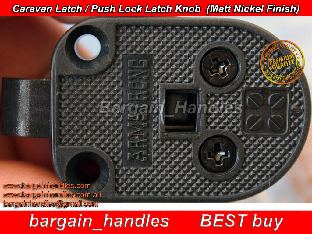 Caravan Motorhome Push Locks with Latch Matt Nickel Drawer Cupboard 7x Armstrong