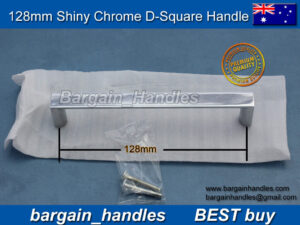 kitchen cabinet door handles polished chrome D-Square Pulls Handles 35 x 128 mm
