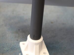 Starlink Roof Rack Dish - Vertical 4-Hole Mount Pole Design White