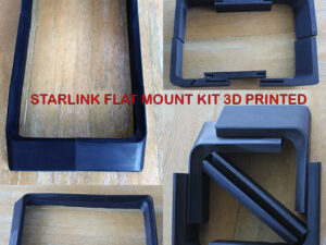 Flat Mount Kit Rectangular Starlink Dishy (Gen2) Roof Rack – Caravan – Camper black
