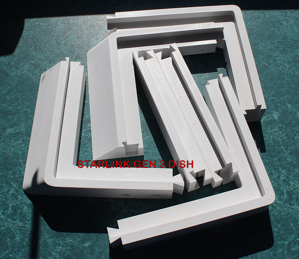 Starlink Gen 3 Flat Mount Low Profile For Campers and RVs – low profile White