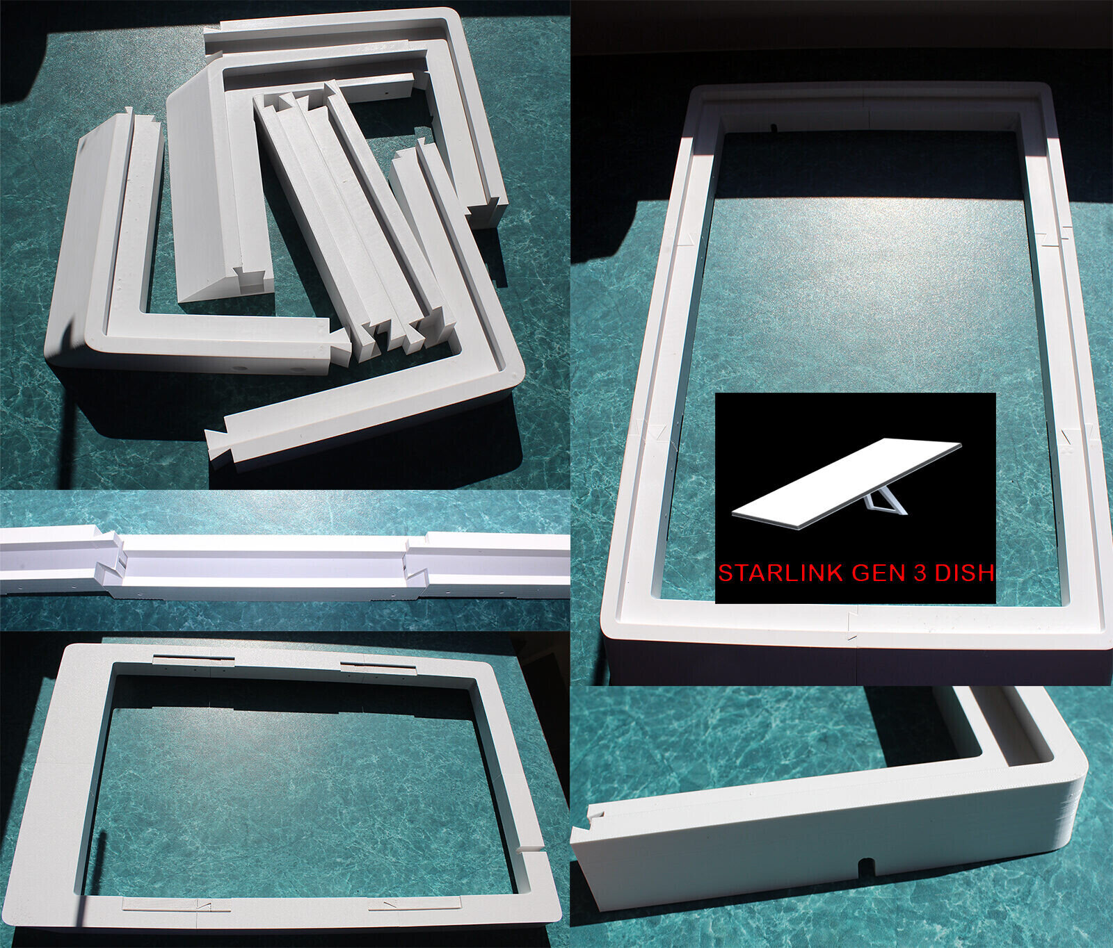 Starlink Gen 3 Flat Mount Low Profile For Campers and RVs – low profile White