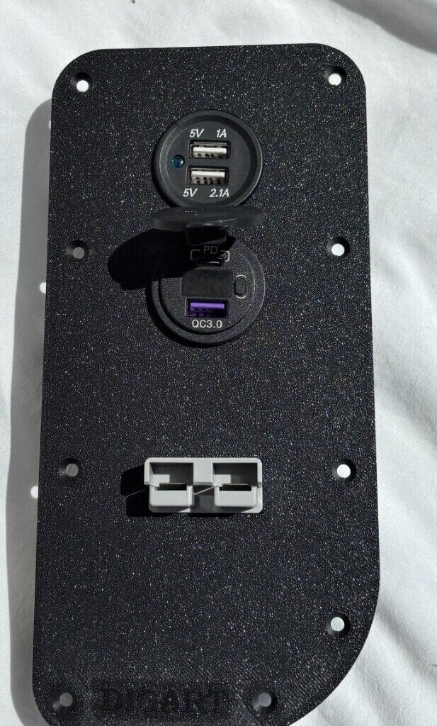 LC200 ARB Drawer Wing Plate – Anderson Plug & Dual Cig Socket Mount