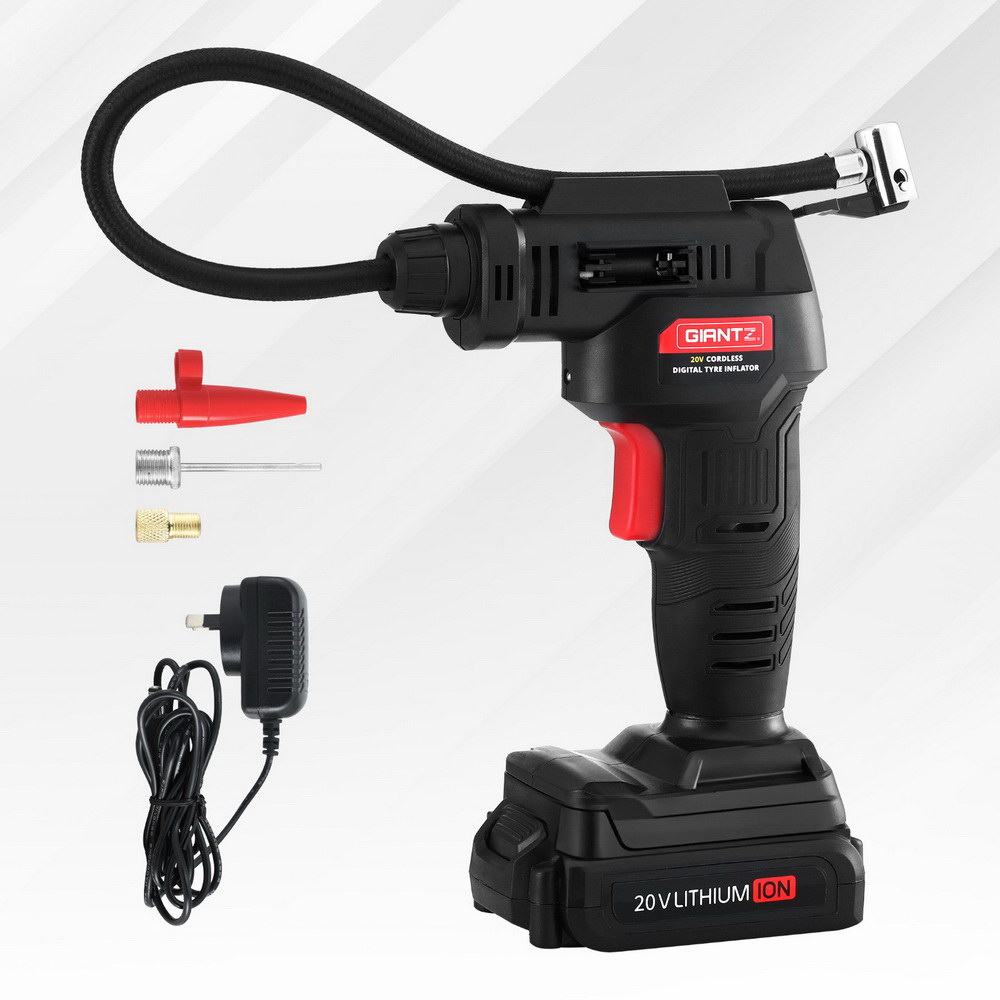 Giantz Cordless Tyre Inflator Portable Air Compressor Pump 20V 120PSI Digital