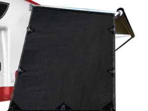 Caravan Privacy Screen Roll Out Awning 1.95x2.2M Sun Shade End Wall Side Black