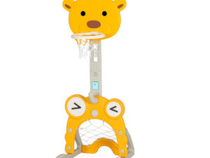 Keezi Kids Basketball Hoop Stand Adjustable 5-in-1 Sports Center Toys Set Yellow
