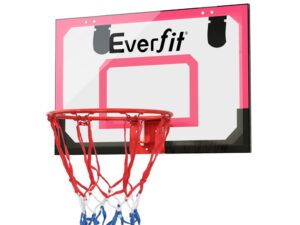 Everfit 23" Mini Basketball Hoop Backboard Door Wall Mounted Sports Kids Red