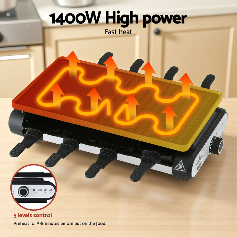 Grillz 1400W Electric BBQ Grill w/ 7 Cooking Pans