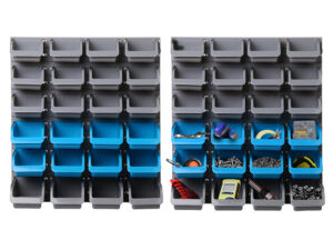 Giantz 48 Storage Bin Rack Wall Mounted Steel Board