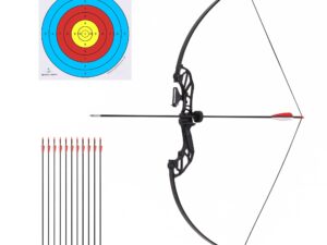 Everfit 55lbs Bow Arrow Set Recurve Takedown Archery Hunting for Beginner Red