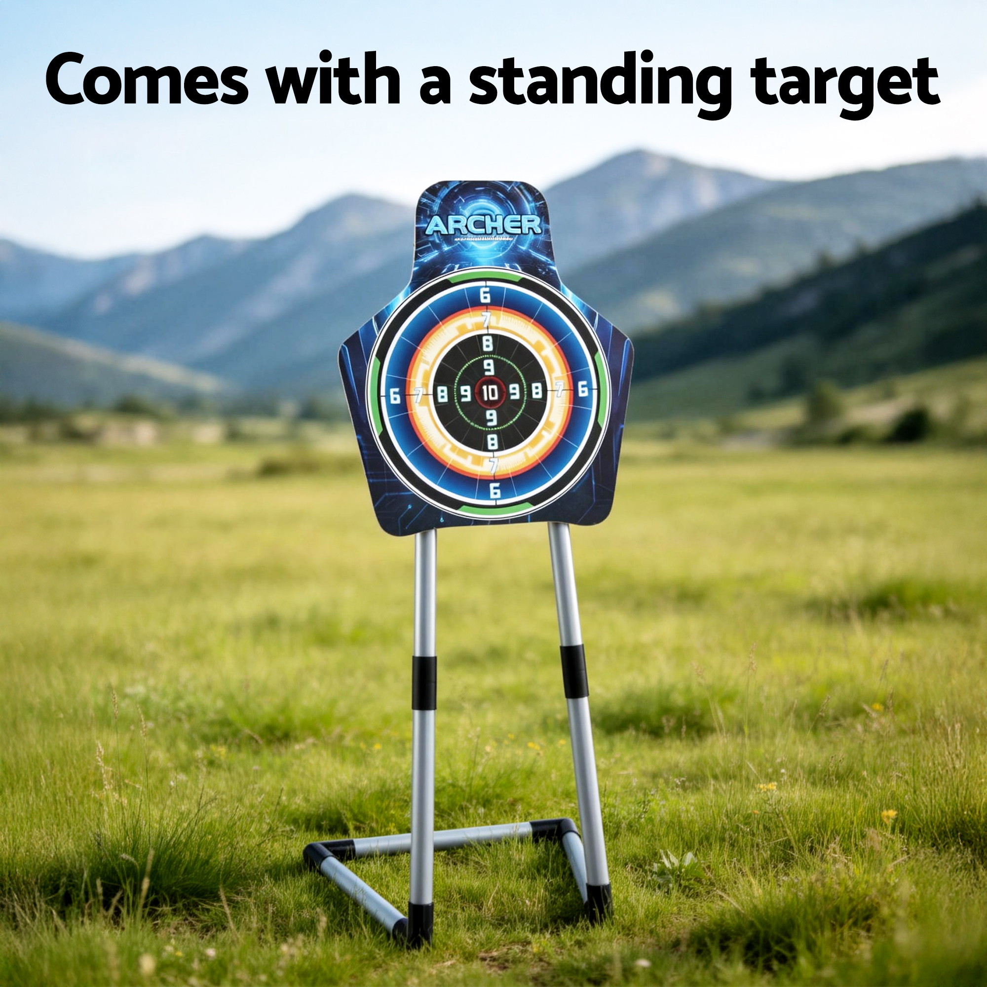 Keezi Kids Bow & Arrow Set Toy Archery Standing Target Suction Cup Arrows