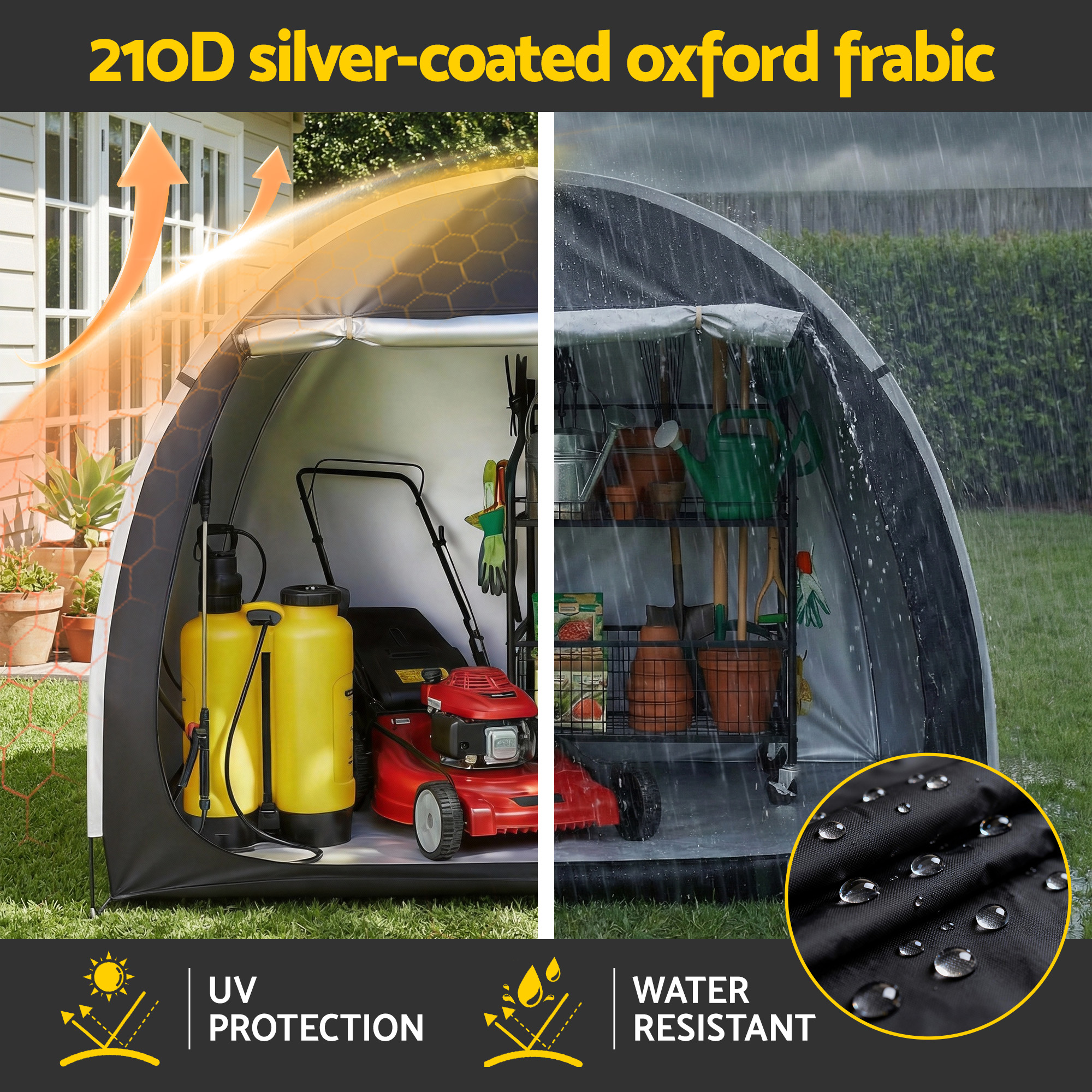 Giantz Bike Storage Tent Waterproof Outdoor UV Protection Shelter w/ Large Space