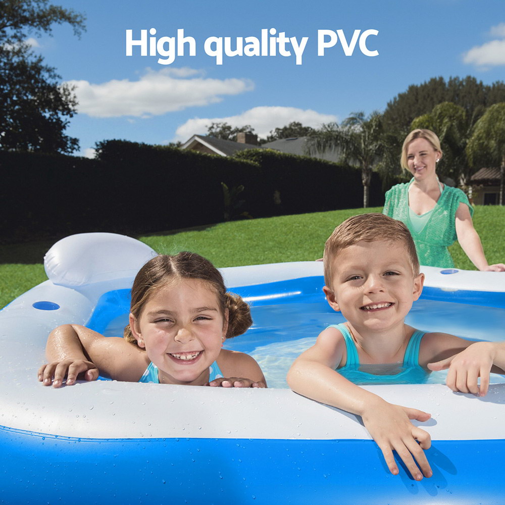 Bestway Kids Inflatable Pool Above Ground Pools Seat Cushions Cup Holder