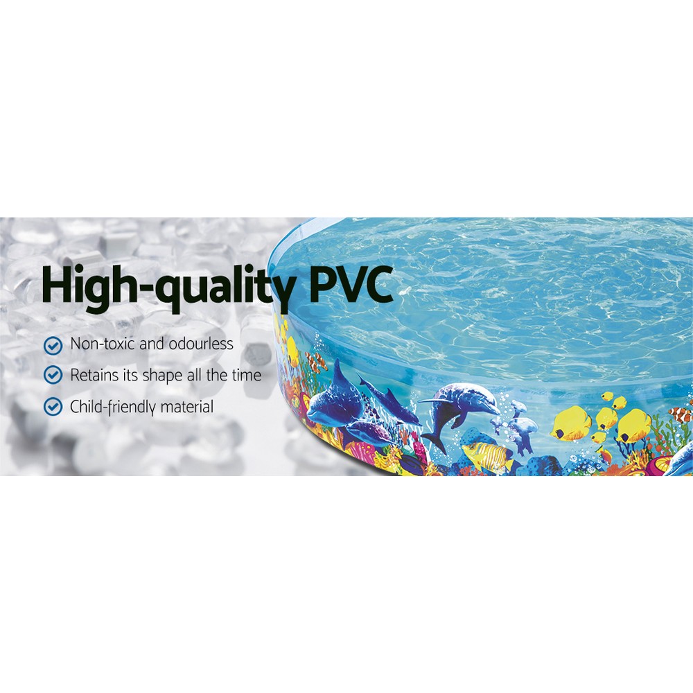 Bestway Kids Pool 244x46cm Round Above Ground Rigid Swimming Pools Undersea
