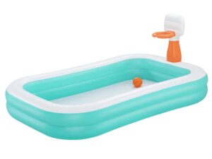 Bestway Kids Inflatable Pool Above Ground Play Pools Basketball Hoop 251x168cm