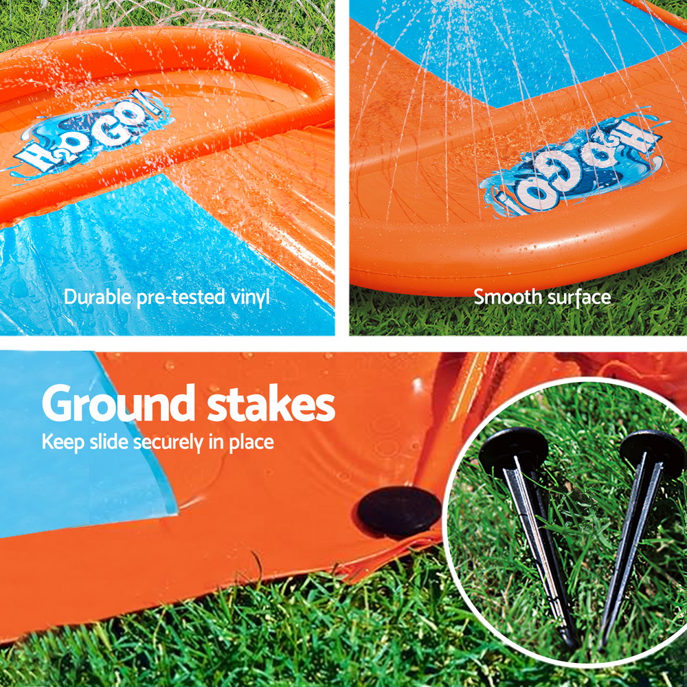 Bestway Water Slide Kids Slip 488cm Dual Slides Inflatable Splash Pad