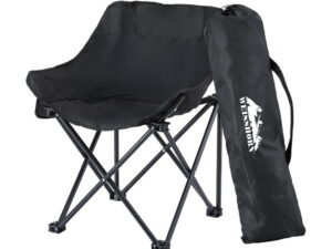 Weisshorn Folding Camping Moon Chair Portable Seat Weight Capacity 120KG Black
