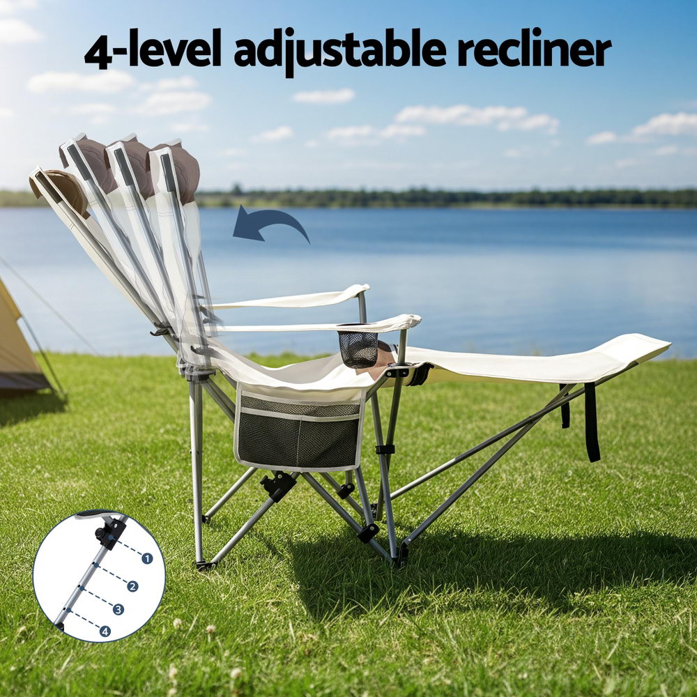 Weisshorn Camping Chair Reclining Adjustable Portable Outdoor Folding