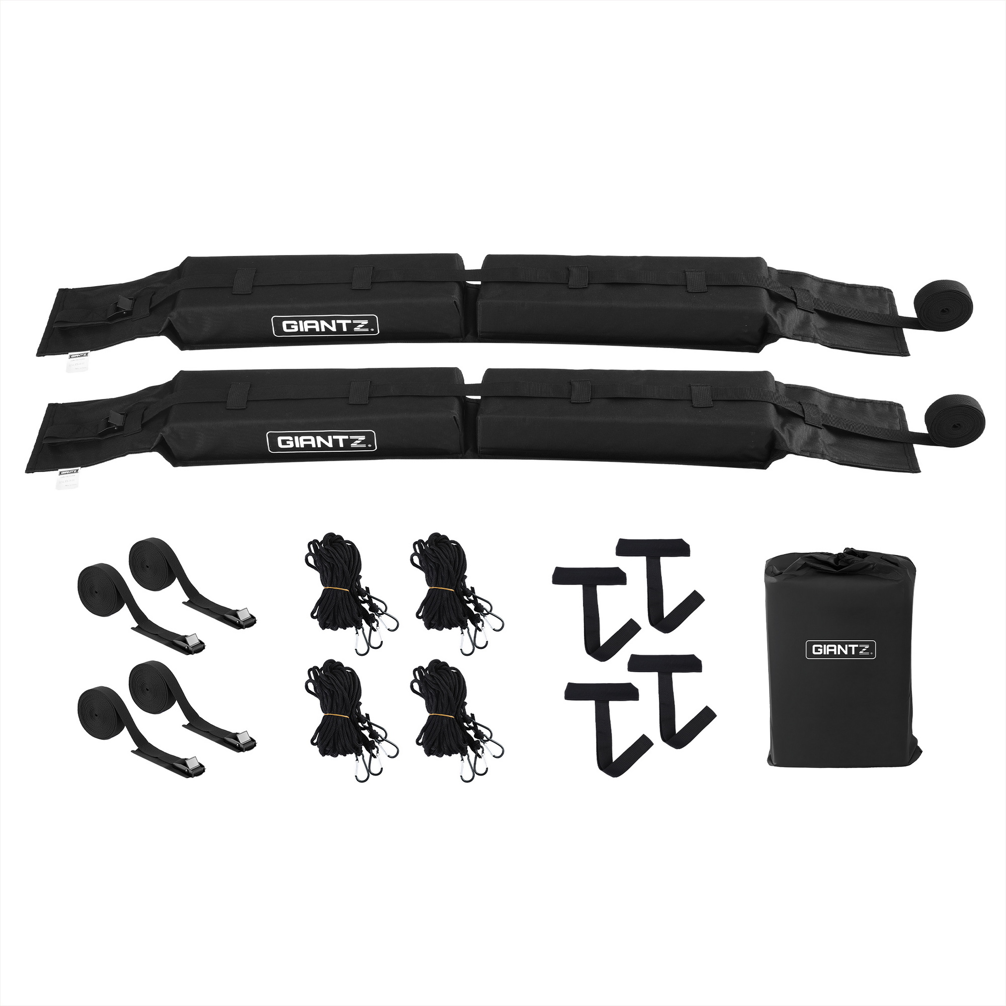 GIANTZ Kayak Roof Rack for Car, Universal Soft Roof Rack Pads for Surfboard SUP