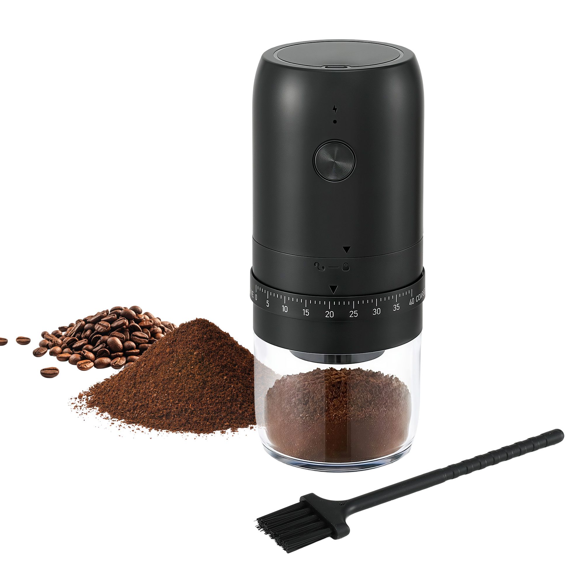 Devanti Electric Coffee Grinder USB-C Rechargeable Portable Coffee Bean Grinder