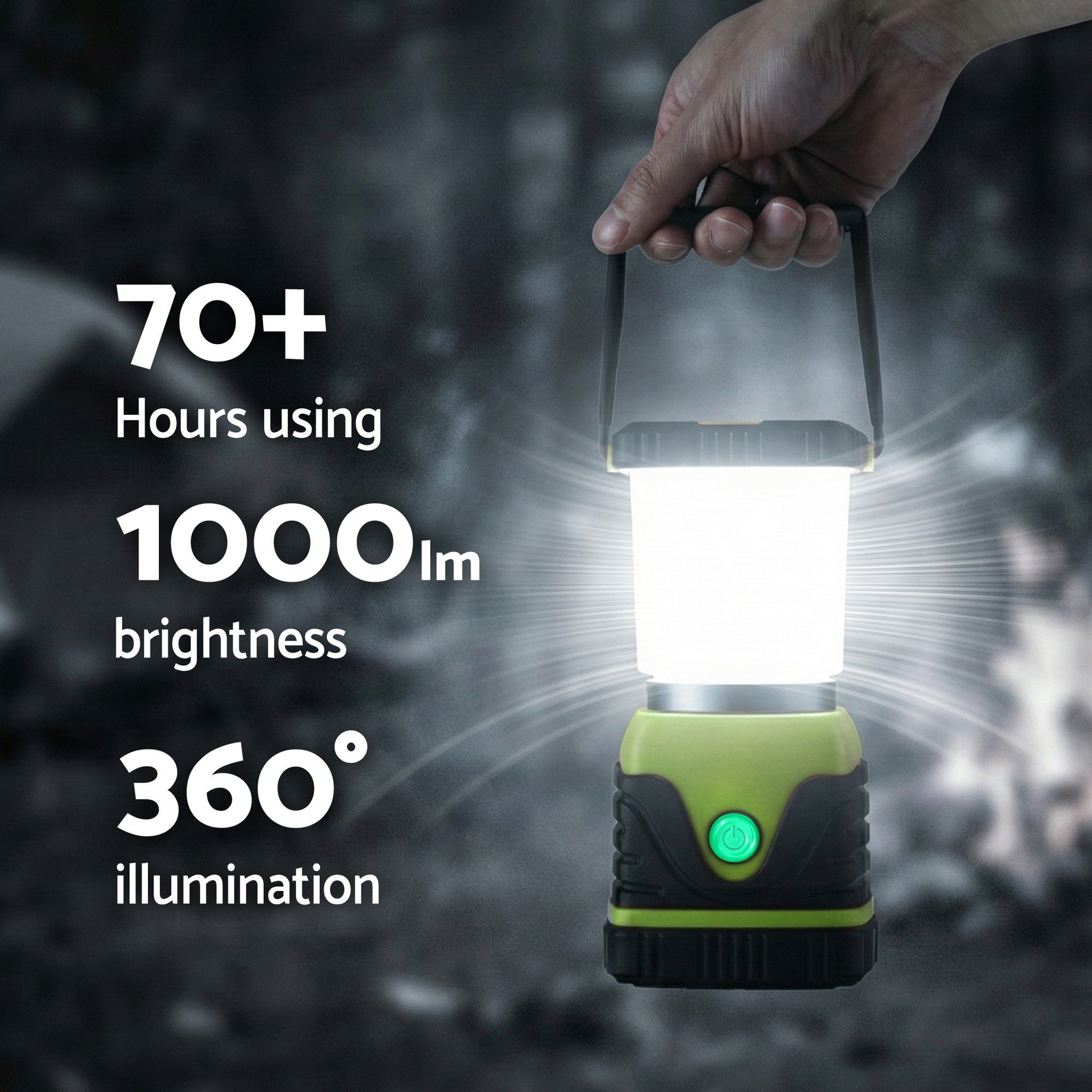 Weisshorn 2-Pack LED Camping Lanterns, 1000LM Super Bright Waterproof Portable