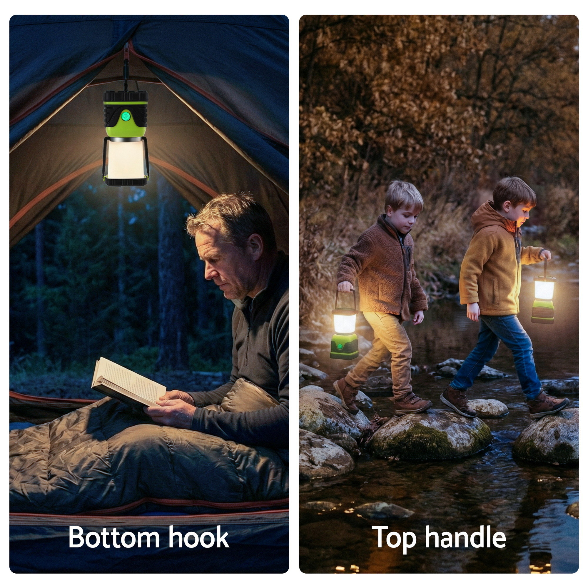 Weisshorn 2-Pack LED Camping Lanterns, 1000LM Super Bright Waterproof Portable