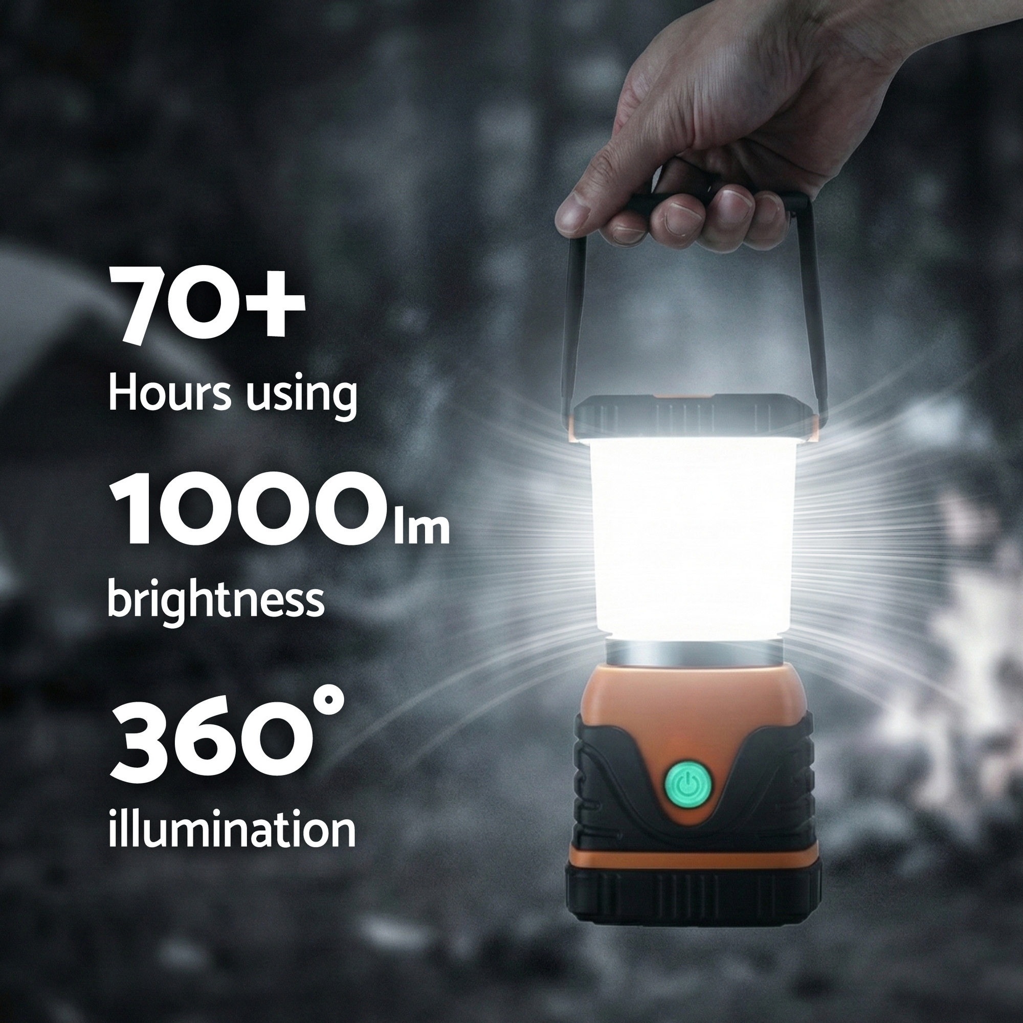 Weisshorn 2-Pack LED Camping Lanterns, 1000LM Super Bright Waterproof Portable