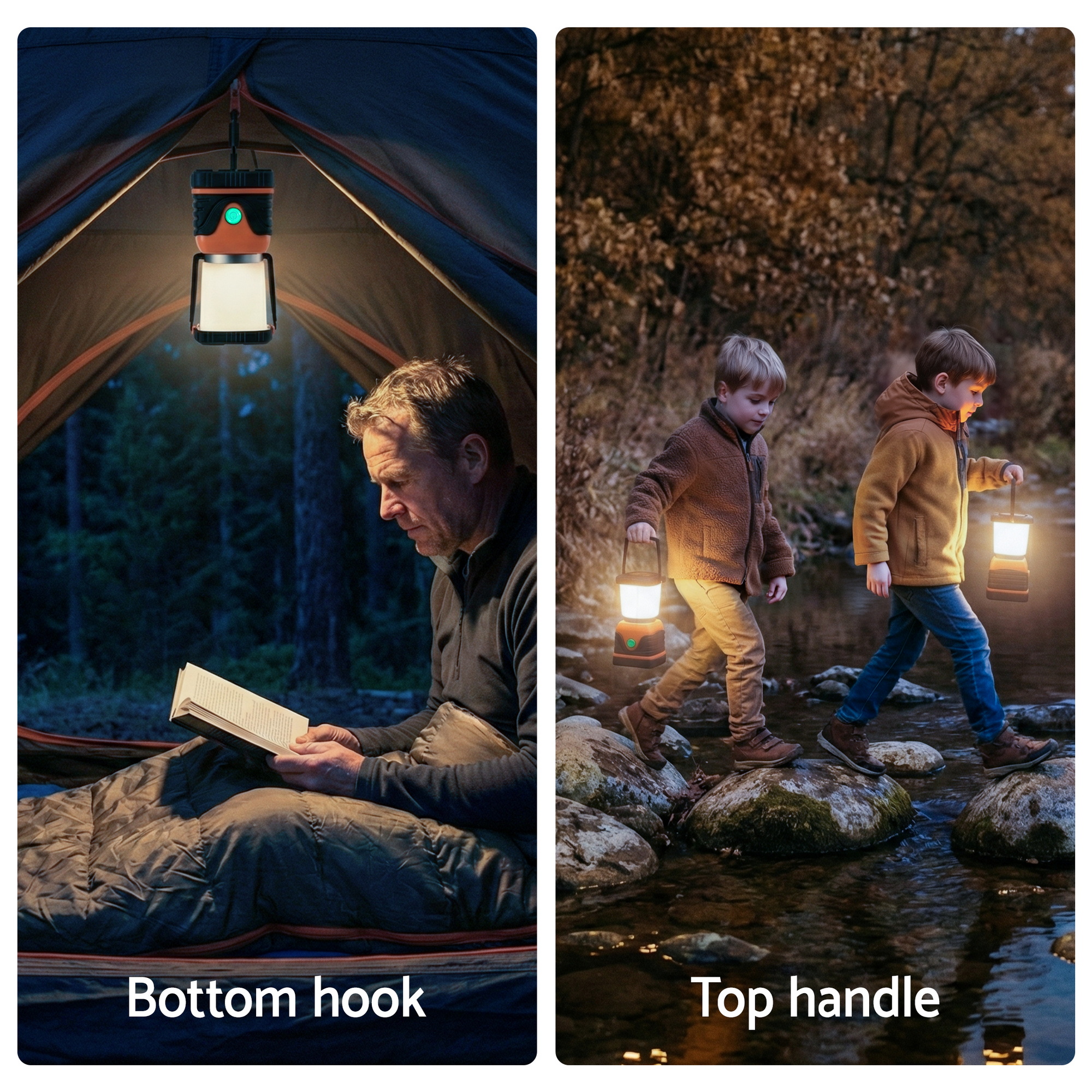 Weisshorn 2-Pack LED Camping Lanterns, 1000LM Super Bright Waterproof Portable
