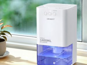 Devanti 1400ML Portable Dehumidifier Quiet Sleep Mode Timer Auto Off Bedroom