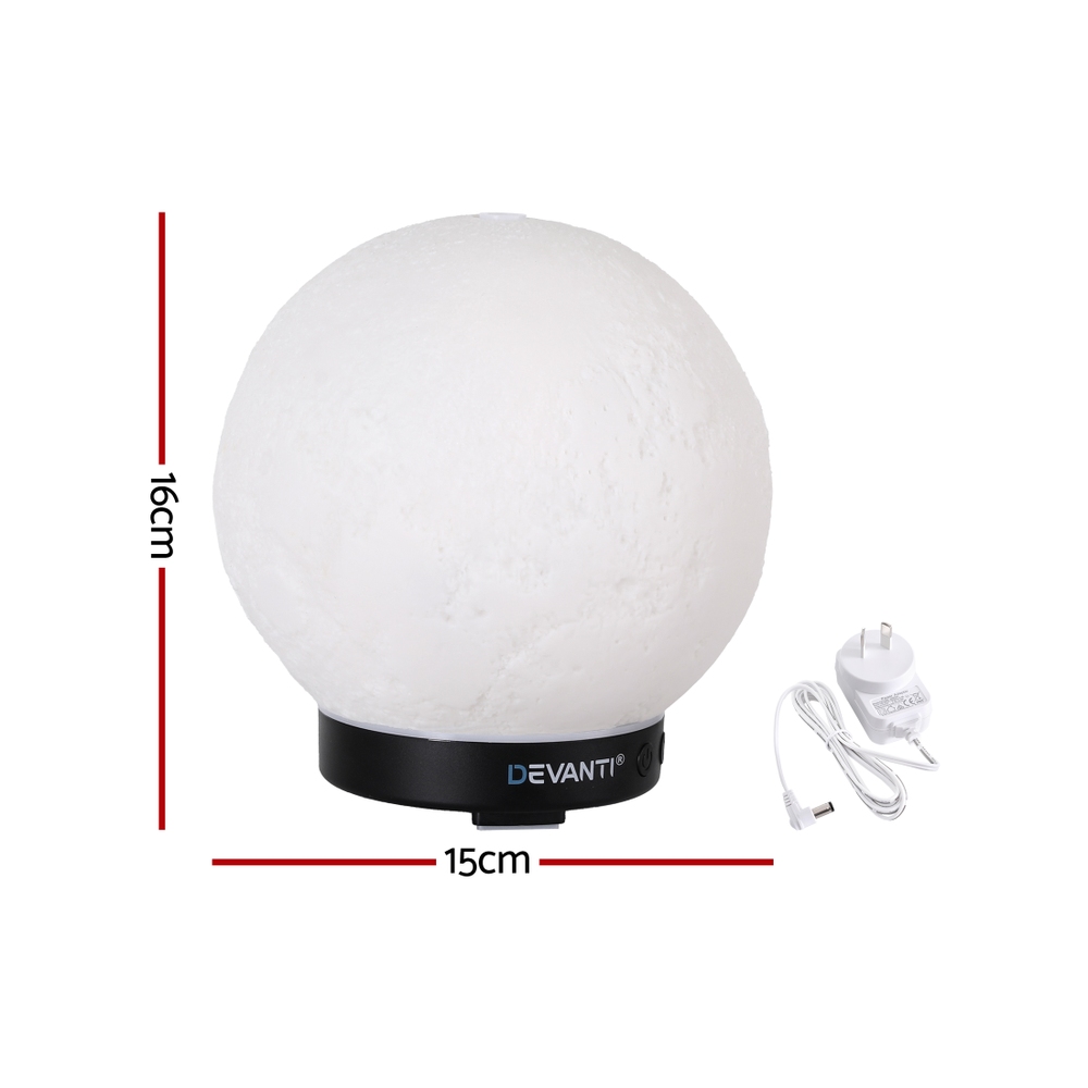 Devanti Ultrasonic Aroma Diffuser Aromatherapy Moon Lamp 100ml