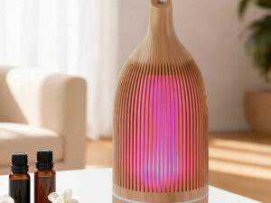 Devanti Ultrasonic Aroma Diffuser Aromatherapy 200ml LED Lights Iron Humidifier