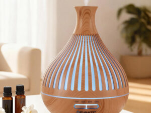 Devanti Ultrasonic Aroma Diffuser Aromatherapy 400ml LED Lights Iron Humidifier