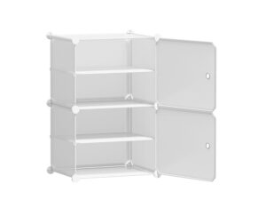 Artiss Shoe Rack DIY Set of 2 Storage Cube Stackable White