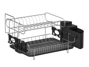 Cefito Dish Rack Drying Drainer Cup Holder Cutlery Tray Kitchen Organiser 2-Tier