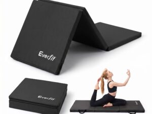 Everfit Gymnastics Mats Folding Exercise Floor Mat Portable 3 Fold Tumbling Mat