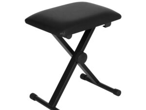 Alpha Piano Stool Adjustable Height Keyboard Seat Portable Bench Chair Black