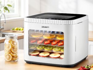 Devanti Food Dehydrator Machine 5 Tray Mini Fruit Dryer Maker White
