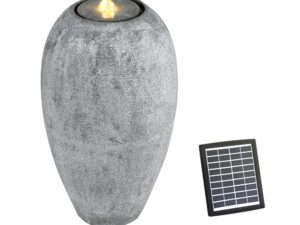 Gardeon Solar Fountain Water Feature Outdoor Fountain LED Lights Beige