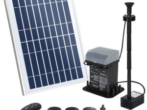 Gardeon Solar Pond Pump Submersible Fountain with Battery Kit LED Lights 5.2FT