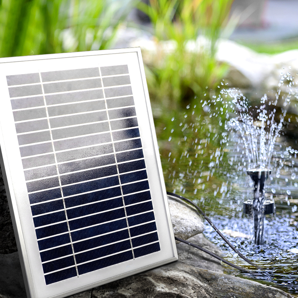 Gardeon Solar Pond Pump Submersible Water Fountain w/ Battery Kit LED Lights