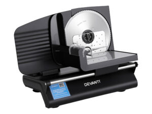 Devanti Meat Slicer Bread Vegetable, 200W Power 0-15mm Adjustable Easy Clean