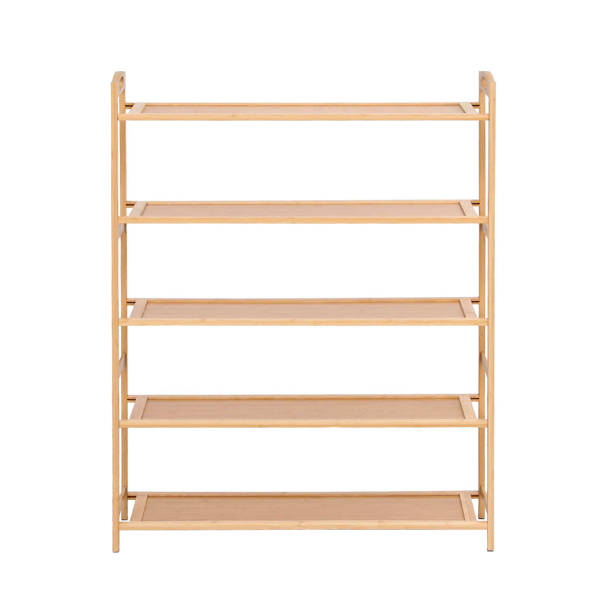 Artiss 5 Tier Shoe Rack Bamboo Storage Organiser Pine
