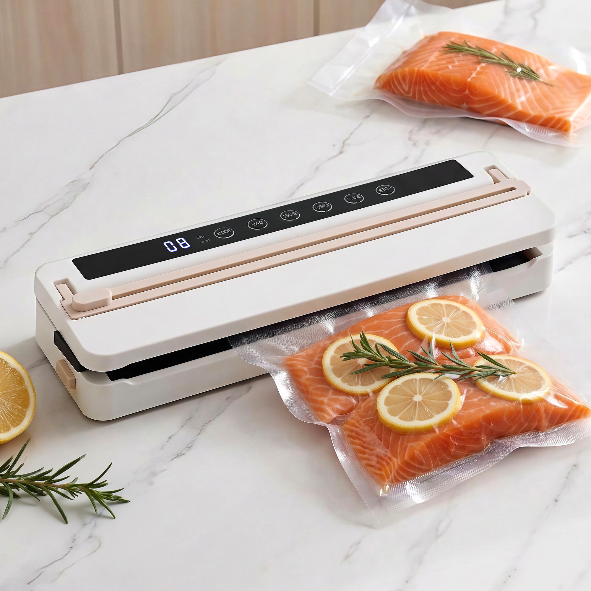 Devanti Food Vacuum Sealer Machine Fresh Storage Auto Seal Slide Cutter 6 Modes