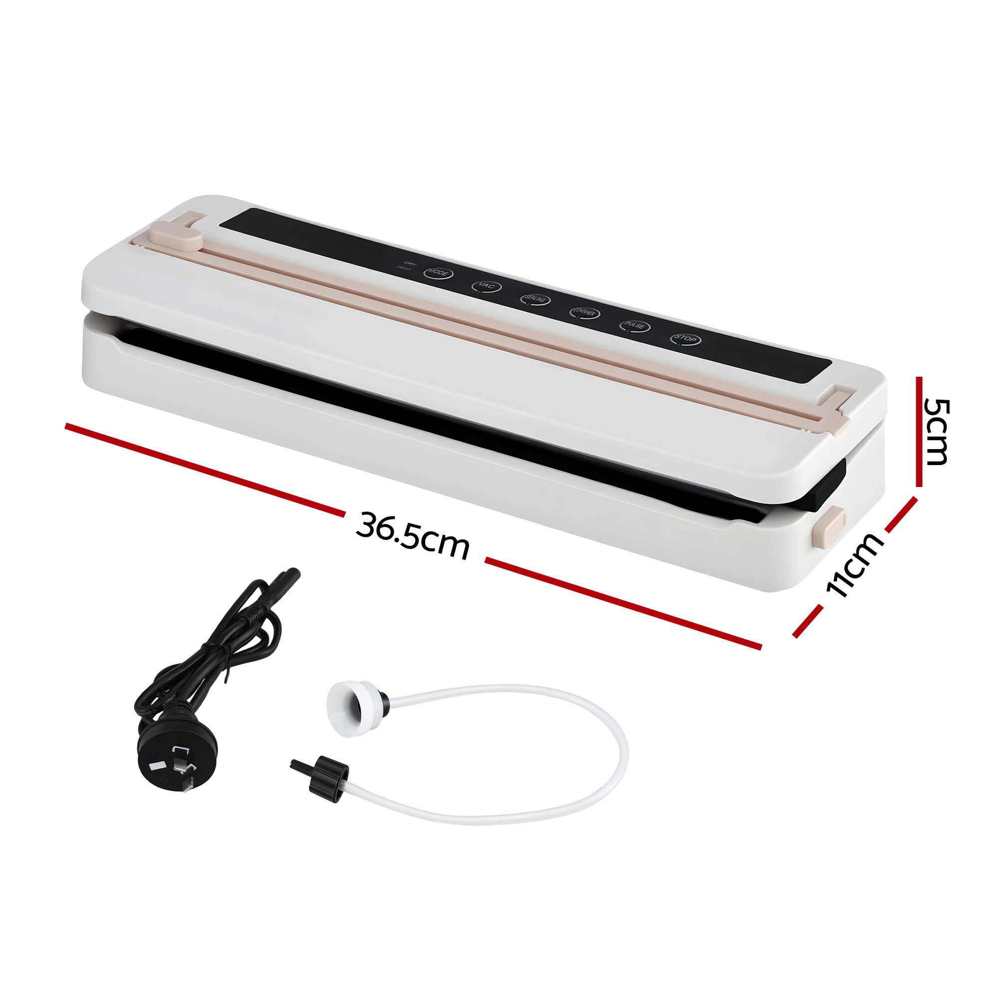 Devanti Food Vacuum Sealer Machine Fresh Storage Auto Seal Slide Cutter 6 Modes